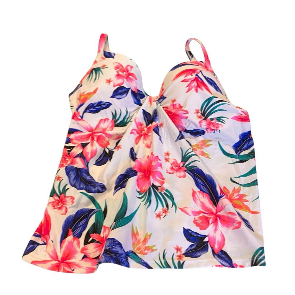 Island Escape Tankini Underwire Padded Size 10 New Dream On Full Support‎ Floral